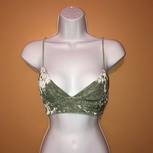 Women’s Small Velvet Bralette